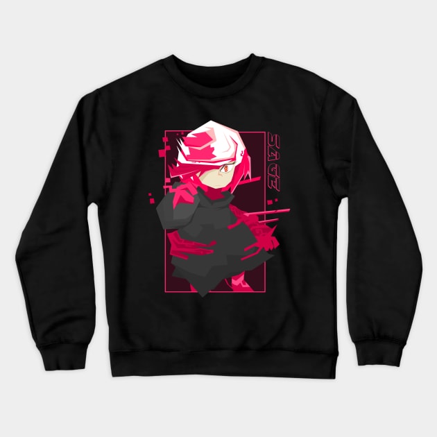 Froniters: Glitchy Sage Crewneck Sweatshirt by wisdomeel